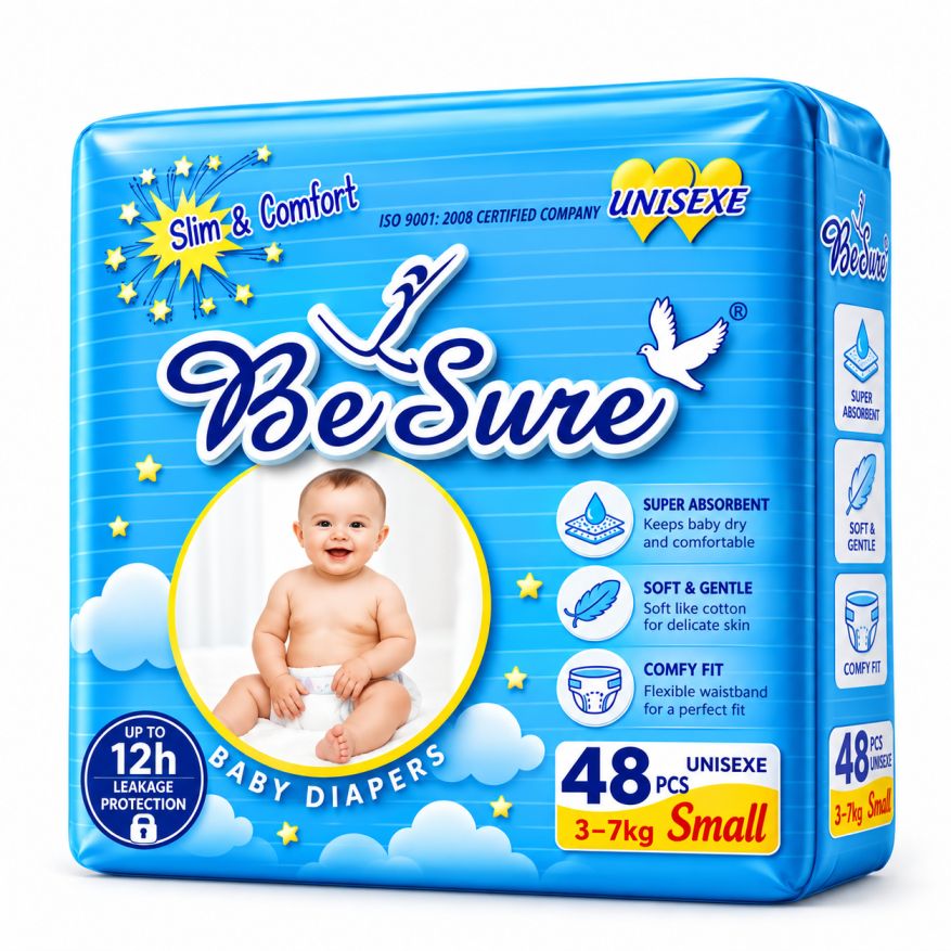 Besure Newborn Baby Diaper - 48pcs - Small