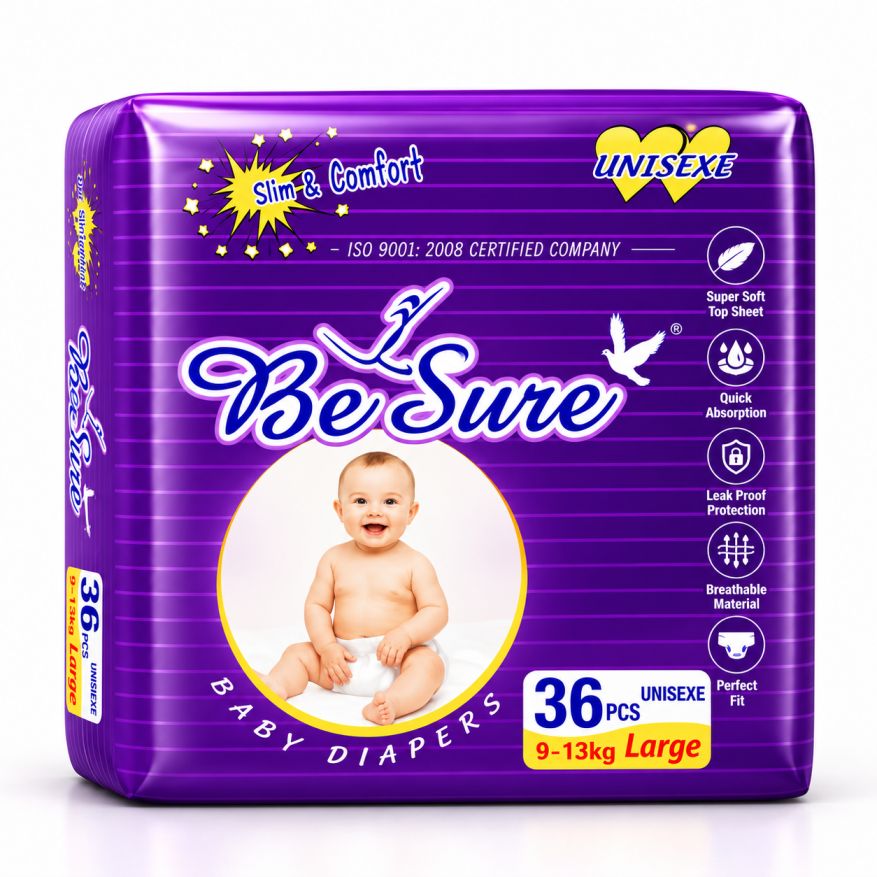 Besure Pant Baby Diaper - Large - 36pcs